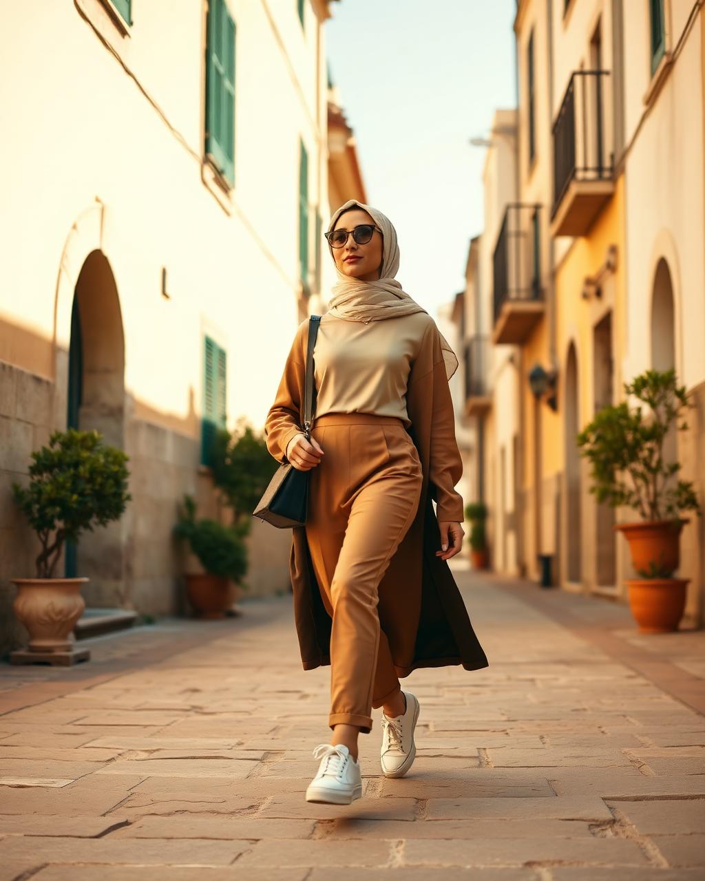 السنيكرز مع الأزياء المحتشمة: قواعد التوازن